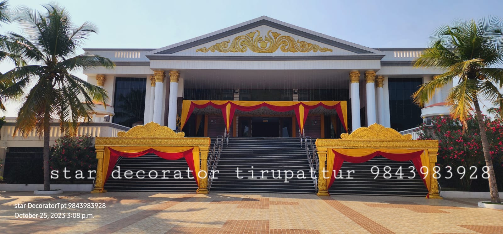 Corporate event entrance setup
