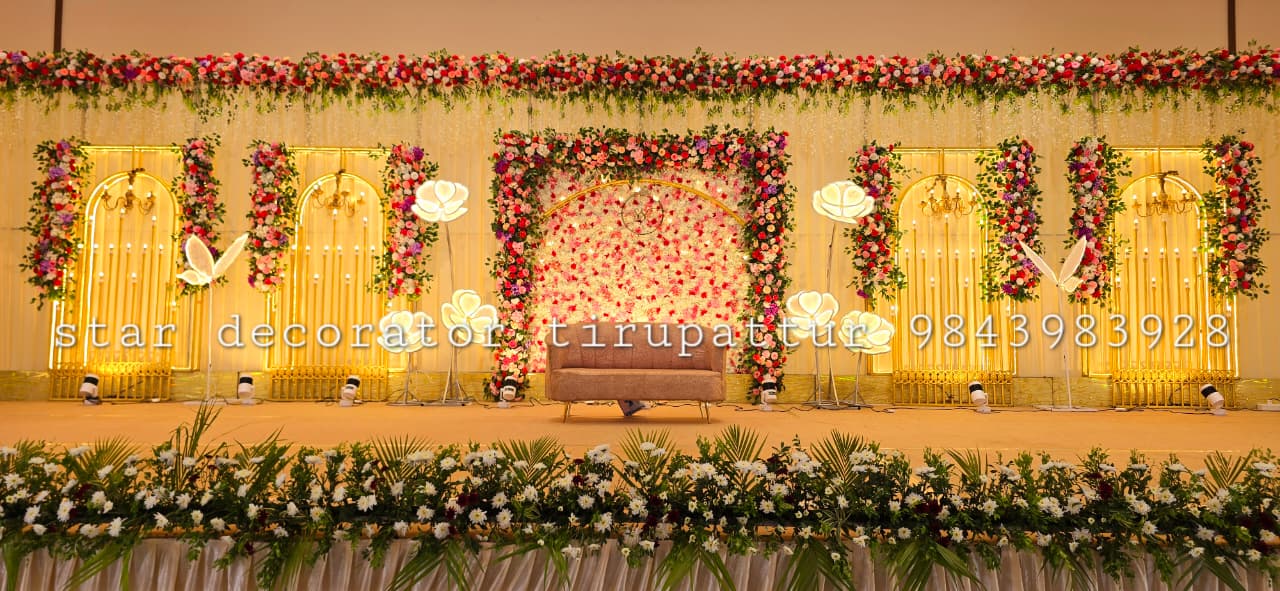 Reception floral backdrop